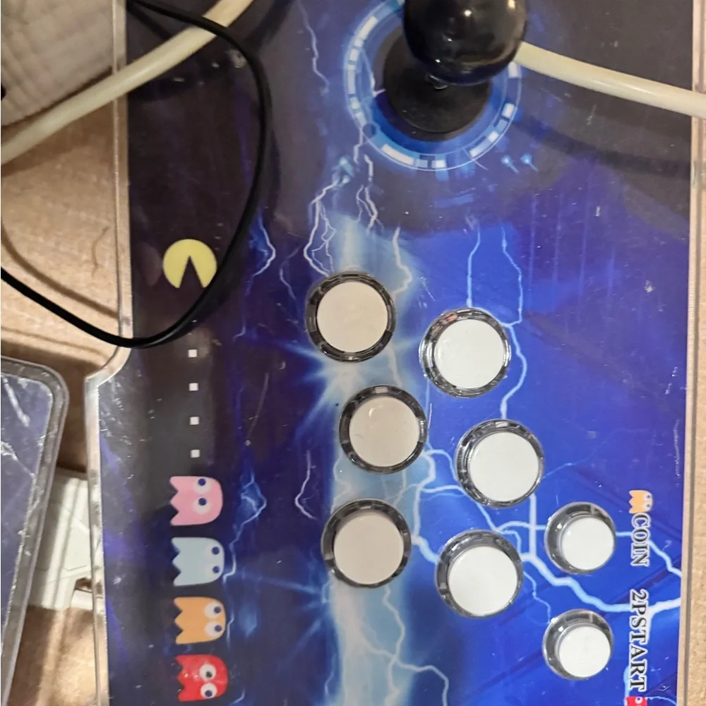 Arcade Fight Stick Controllers - Blue Lightning Design
